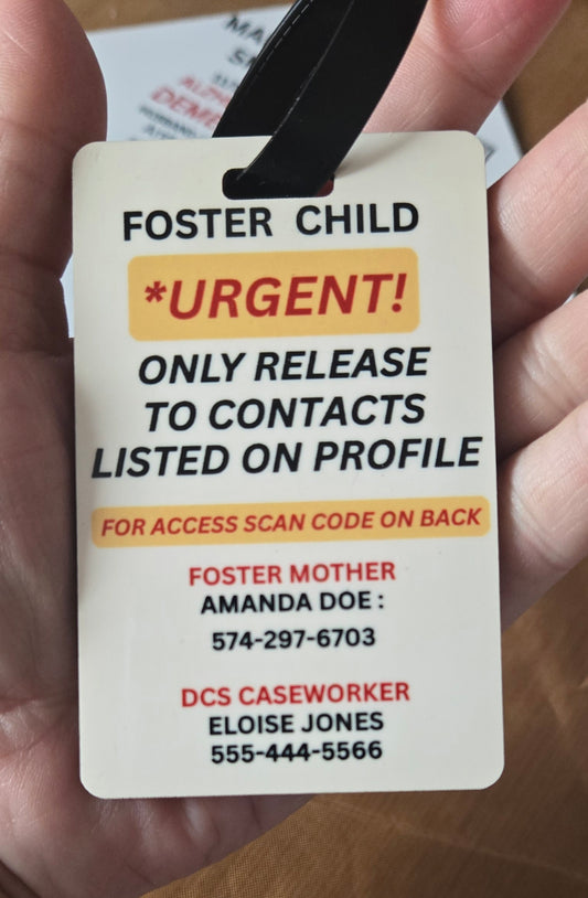 Emergency Bag Tag