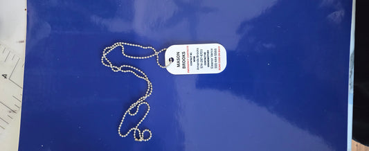 EMERGENCY MILITARY STYLE DOG TAG NECKLACE/KEYRING